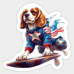 mighty superhero dog Sticker